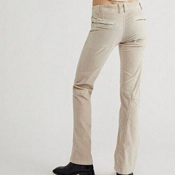Free People Hit Back Flare Pants In Morning Oat Size 6 - Picture 3 of 9